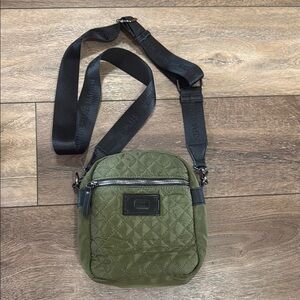 Steve Madden Green and Black Messenger Bag with Adjustable Straps